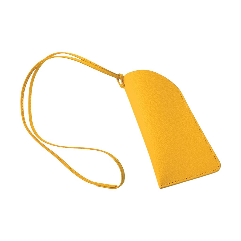 Portable Slim Eyeglasses Pouch Soft Sunglasses Bag Fashion Accessory for Trendy Men and Women with Necklace Strap