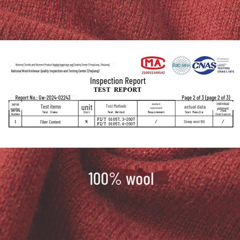 Women's 100% Pure Wool Seamless Sweater - Loose & Slim Fit, Round Neck, Perfect for Autumn & Winter