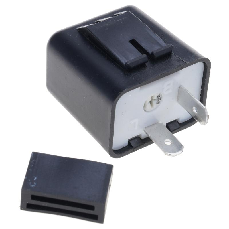 Universal Motorcycle Turn Signal Flasher Adjustable Automatic for Protection Flasher 2 Prong Flasher Relay 1