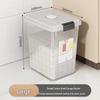 ZISIZ Rolling Kitchen Grain Storage Container - Large Grey