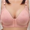 Plus Size Wire-Free Front Buckle Breathable Bra with Side Support