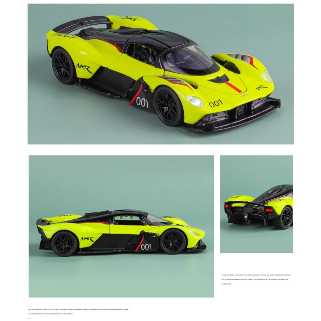 1/32 Scale Aston Martin Valkyrie AMR 001 Super Sports Car Alloy Diecast Metal Model Car Sound & Light Collecting Hobbies Birthday Gift