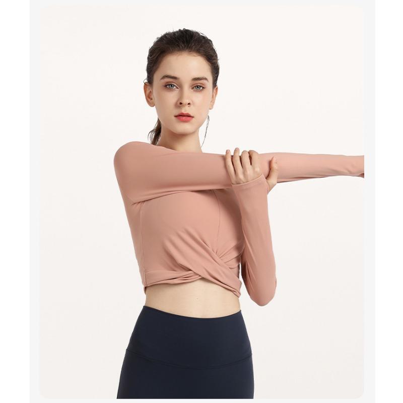 Top Casual Slim cu Mânecă Lungă pentru Yoga pentru Femei