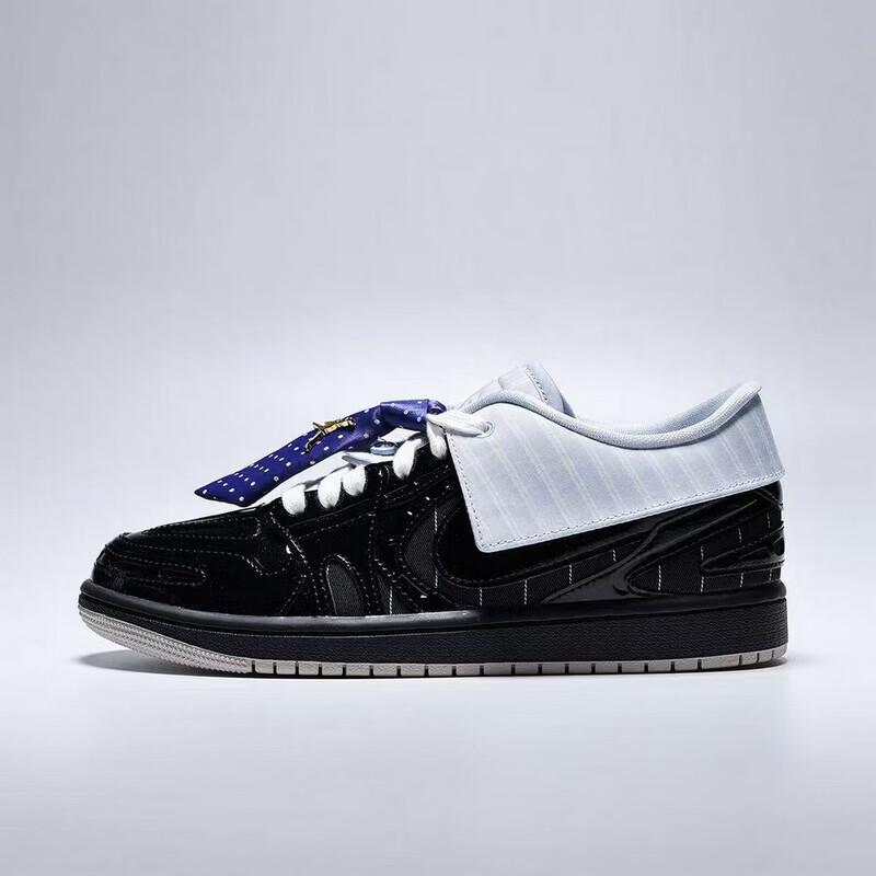 Jordan Women s AJ1 Black Patent Leather Sneakers 40