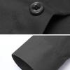 Men Shirt Turn-down Collar Long Sleeve Single-breasted Solid Color Stretchy Slim Fit Soft Plus