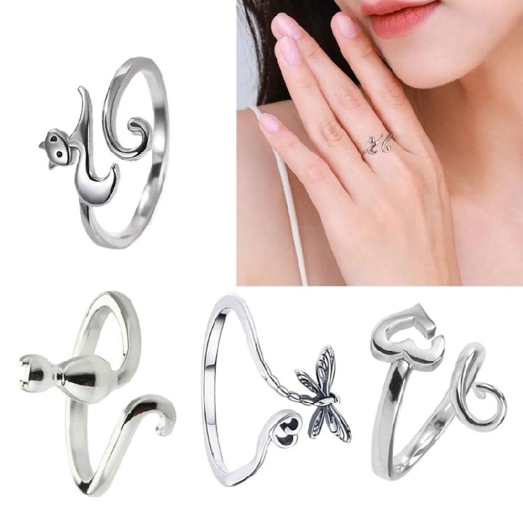 Crochet Rings for Finger Adjustable Size Yarns Knitting Rings Open Finger Rings