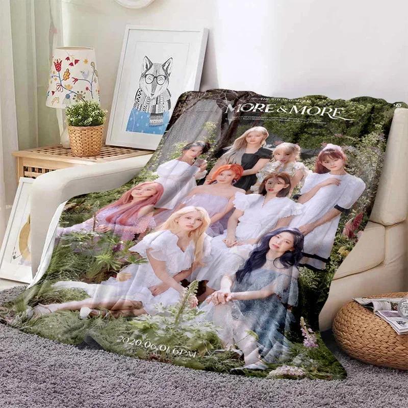 D Print Kpop Girl Group Blanket Soft Sofa Cover Twice Nayeon Throw Blanket Fleece Tapestry Warm Bed Blankets for Bedroom Couch