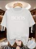 New Unisexs Trendy Short Sleeved Round Neck Tshirt with Letter Print Pattern Sporty and Comfortable Summer Casual Top