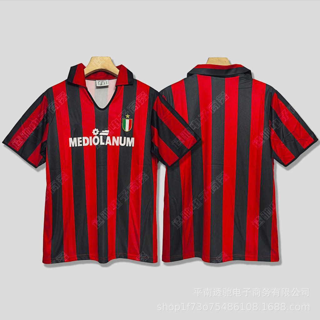 0607AC Milan retro jersey Cacanesta Maldini Inzaghi Pirlo long short-sleeved football jersey