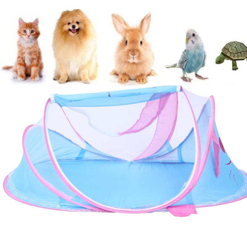 Mosquito Proof Dog House Breathable Mosquito Net for Cats and Pets Sun Shading and Sun Protection Summer Travel Tent