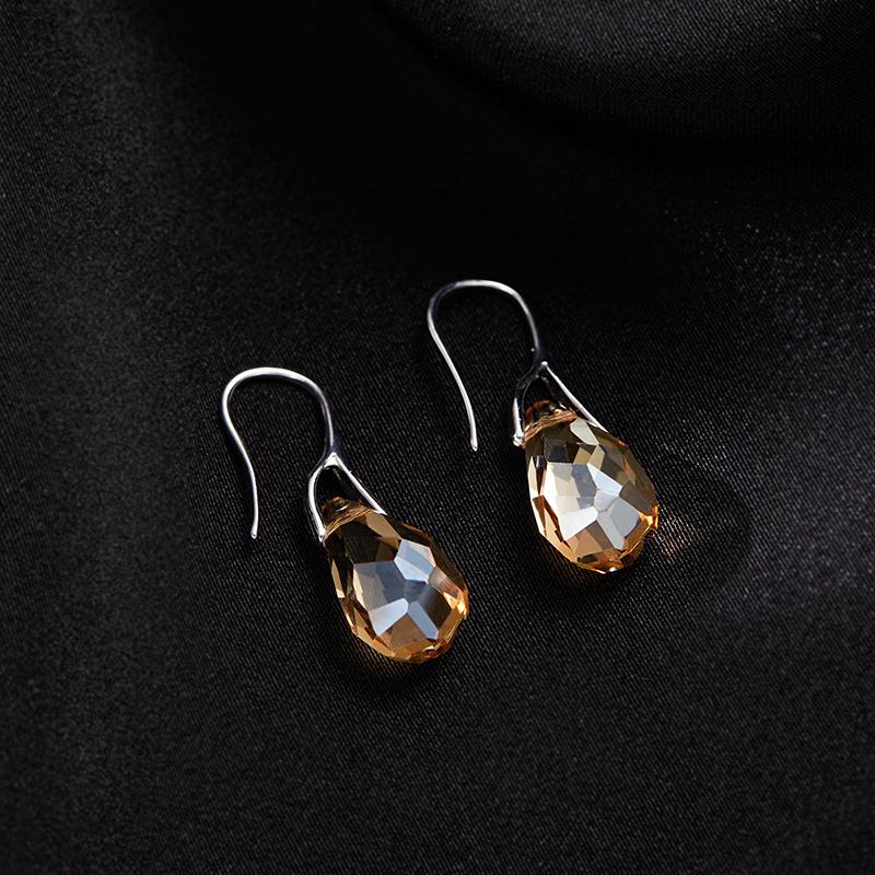New Vintage Personality Long Dangle Earrings for Women Girls Fashion Rose Gold Color Water Drop Zircon Earrings Zircon Gifts