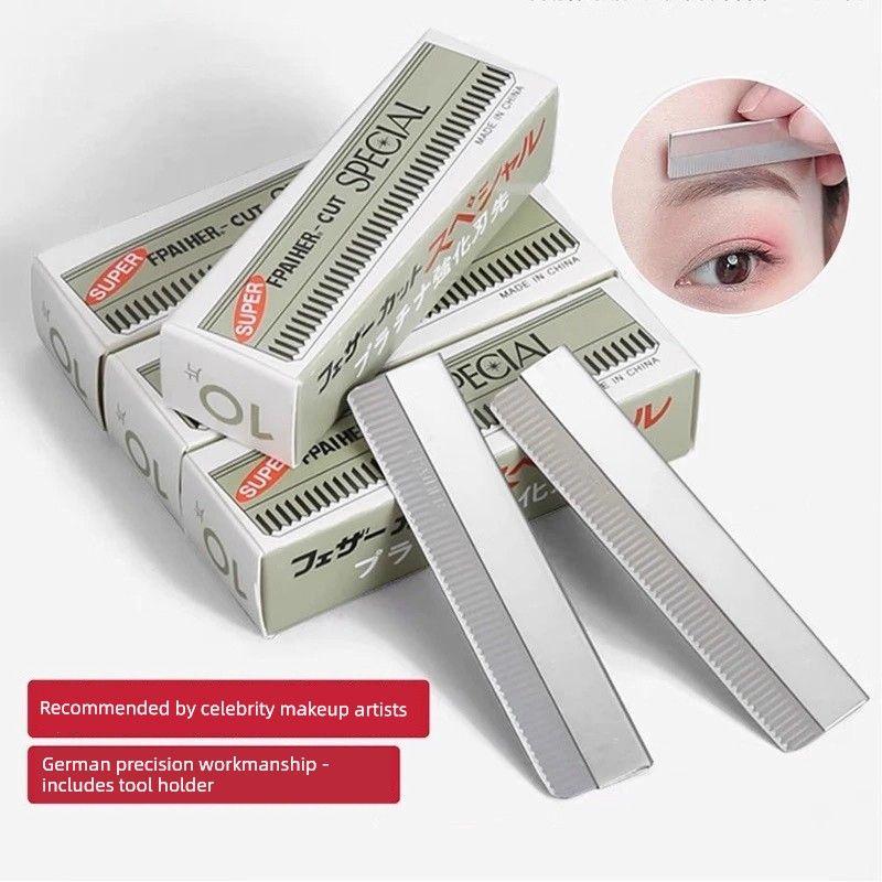 Eyebrow Trimming Blades for Women, New Model for Beauty Salons, Eyebrow Razor for Men, Professional Eyebrow Trimmer, Makeup Eyebrow Trimming Blades 3 Boxes [30 Pieces]