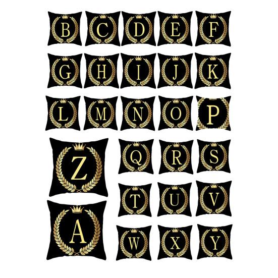 Pillow Cases Decorative Skin-friendly Washable Black Gold Throw Pillow Cover for Home