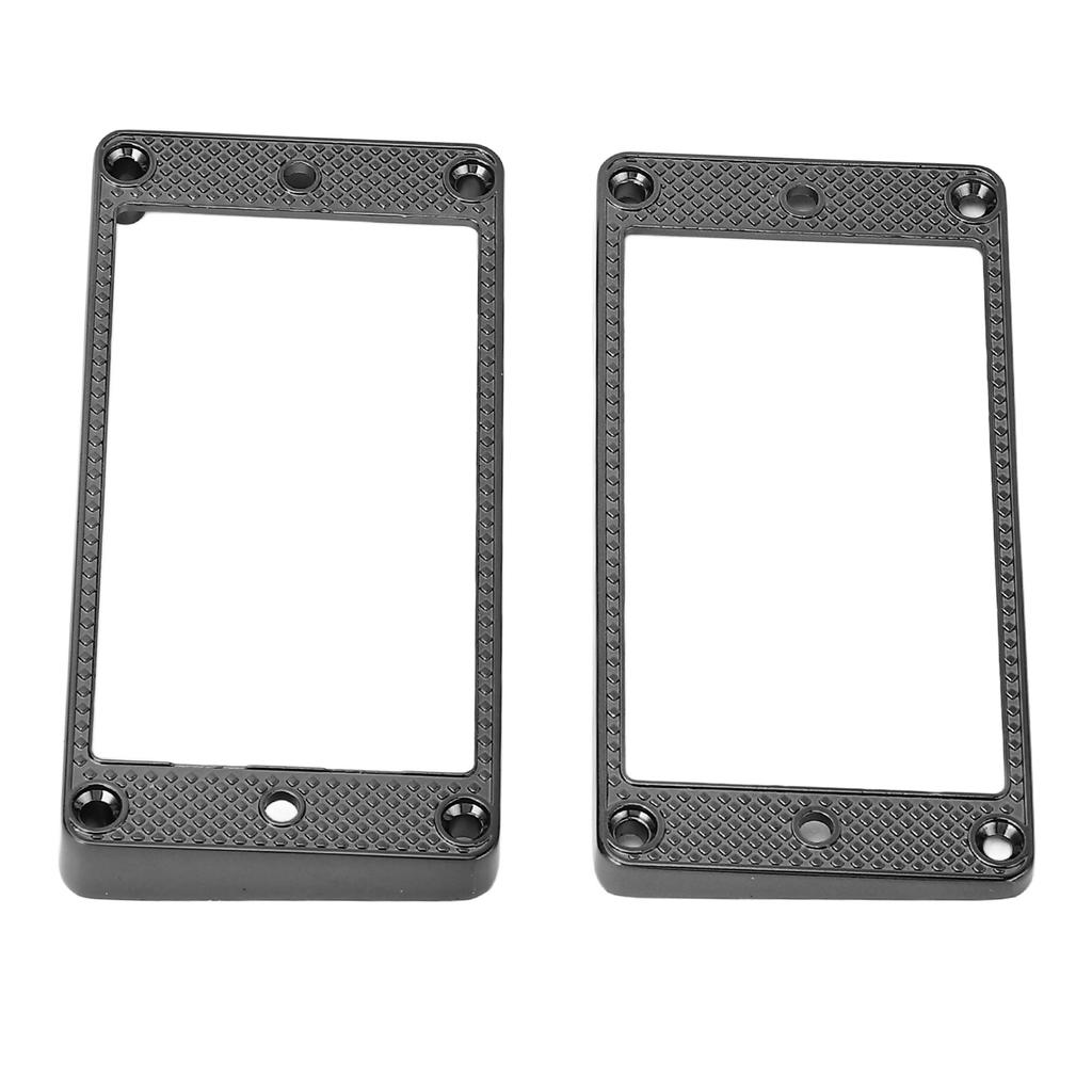 2Pcs Humbucker Pickup Ring Metal Mounting Frame Flat Bottom Replacement for LP Electric Guitar