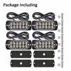 4PCS 12 Strobe LED Bernstein Warnleuchte Notfall Blinkende Seitenmarkierungslichtleisten Warnsignal