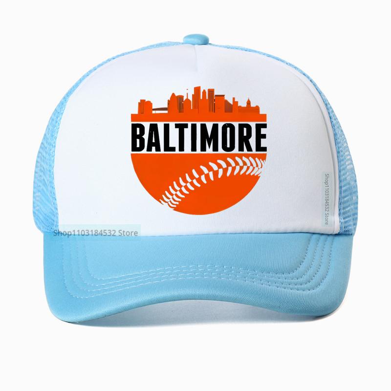 

Summer mesh breathable baseball cap The classic BALTIMORE Skyline cap is suitable for both Unisex Women for running exercise hat