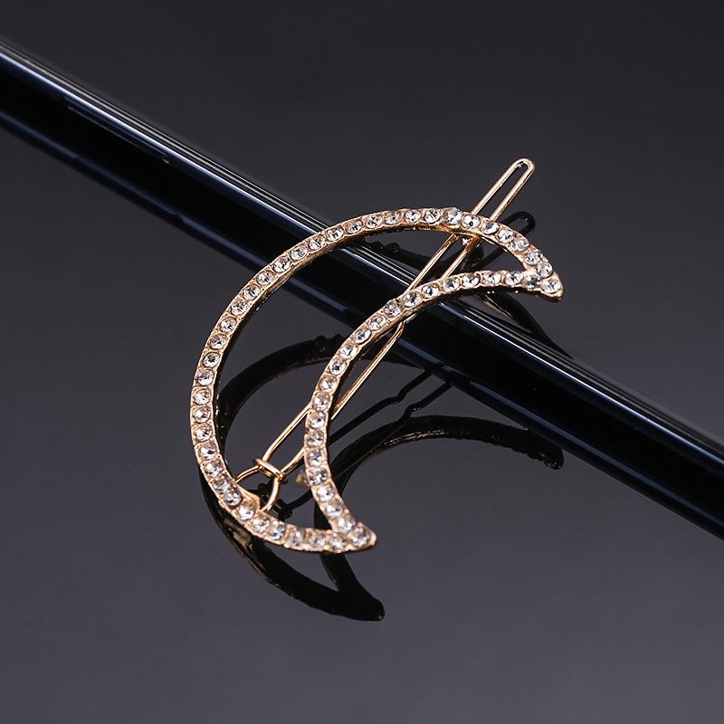 

Корейский стиль Стразы Звезда и Сердце Луна Заколка Заколка для волос Аксессуары