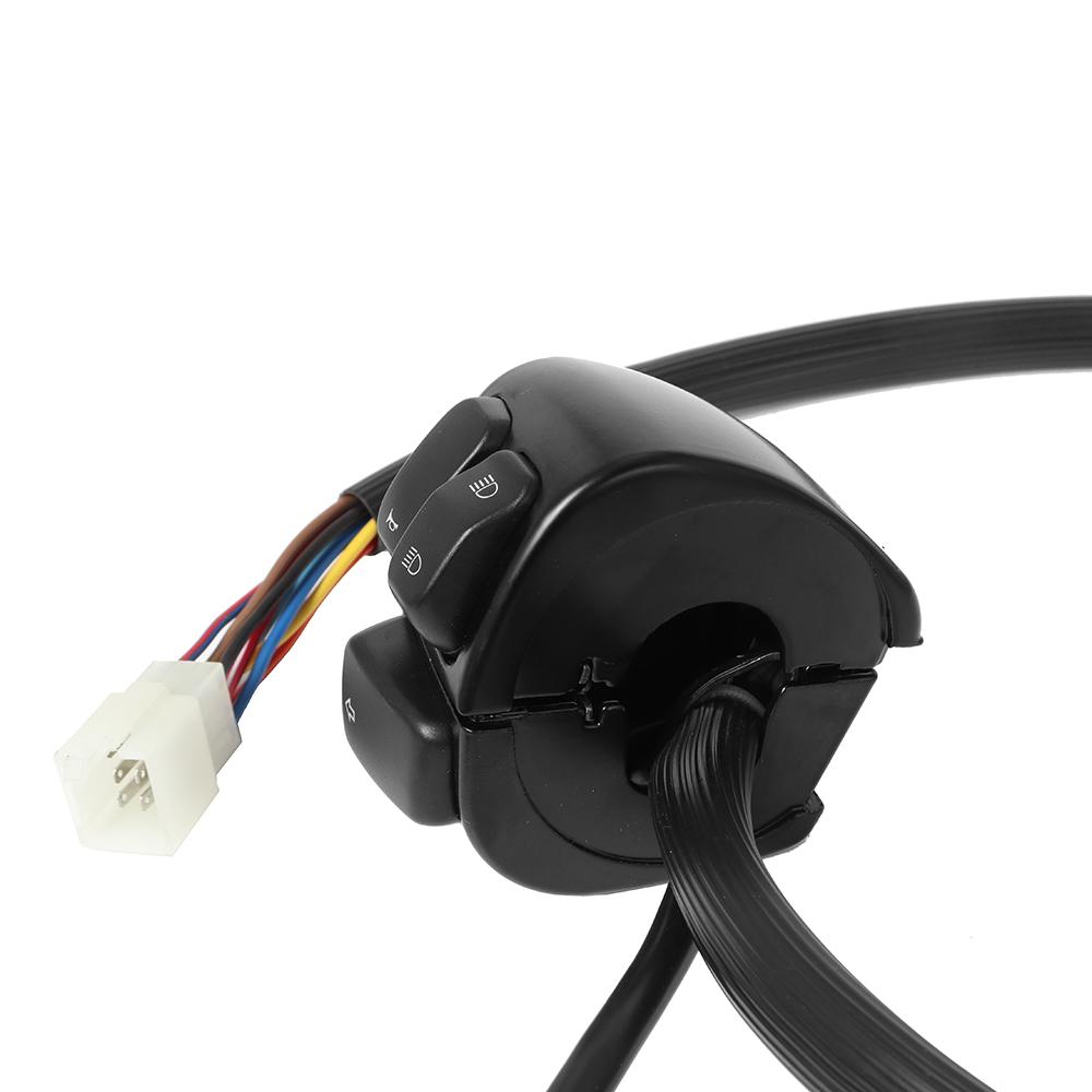 1"25mm Handlebar Control Switch Motorcycle Motorbike Turn Signal Switches Button With Wiring Harness Black/ Chrome For Harley