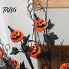 Fake Pumpkin with Black Branches Artificial Stems, Halloween Branch Maple Leaves, Bouquet Flowers Gothic Floral Arrangement for Vase, Indoor