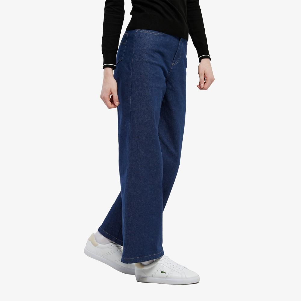 Lacoste Women's Semi-Wide Casual Denim Pants HF608E-55N36L