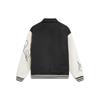 Li Ning Color Block Loose Fit Casual Jacket Men Jackets Black Oatmeal-Gray AFDT697-2