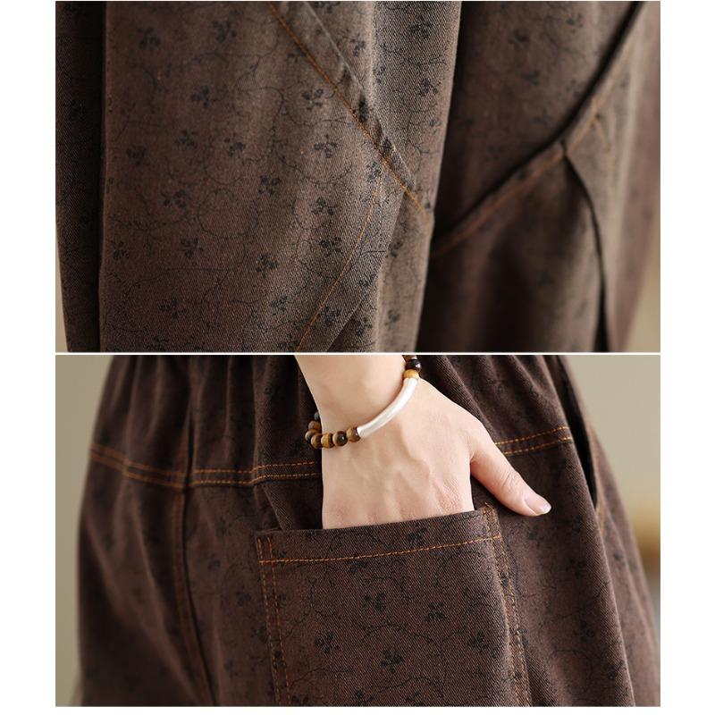 DIMANAF 2025 New Autumn Plus Size Women Jeans Vintage Elastic Waist Denim Pants Loose Trousers Big Size Casual Cotton