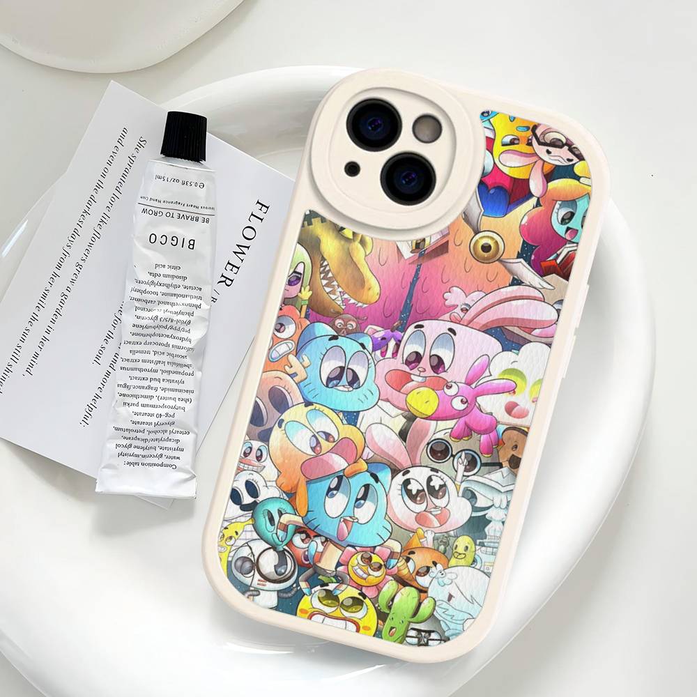 The A-Amazing W-World Of G-Gumball For iPhone 16 15 14 16E 13 12 11 Pro Max Plus Phone Leather Case