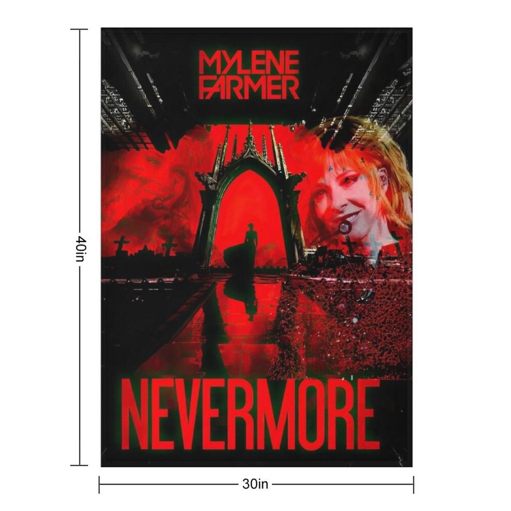 Mylene_Farmer_Nevermore Tour 2024 Throw Blanket halloween Custom Plaid For Baby Blankets