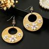 New European and American Wooden Hollow Dangle Earrings - Stylish Small Accessories