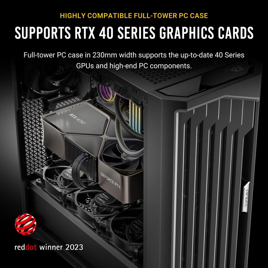 ANTEC Performance 1 FT PC Case: A fully-tower PC case with 4mm thick tempered glass side panels for superior cooling. Antec Full-Tower E-ATX HIGHLY