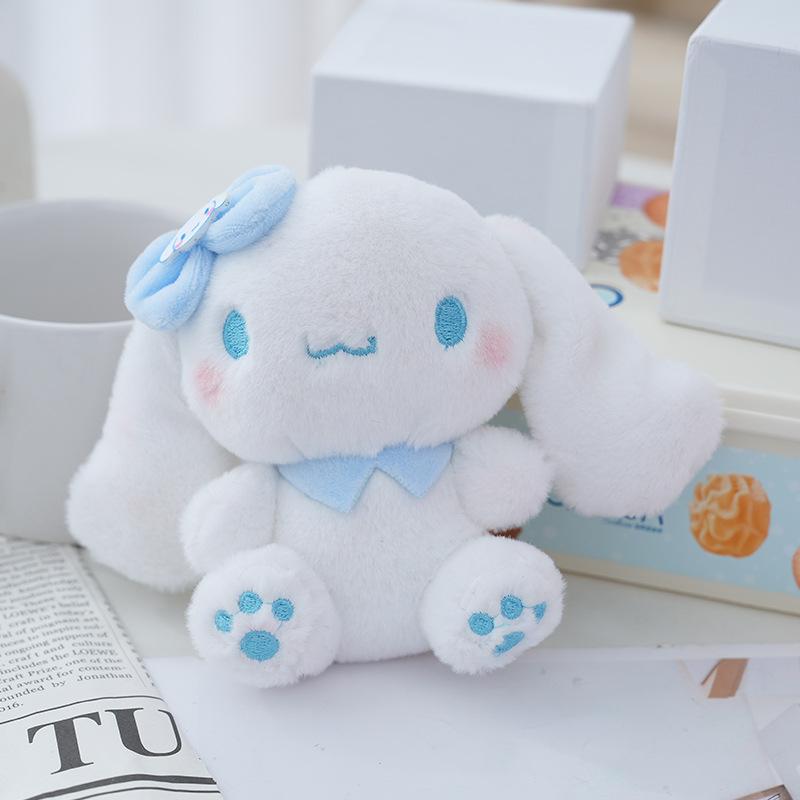 Cute Cartoon Plush Doll Keychain Pendant Melody Cinnamoroll Kuromi Toy Bag Charm 12cm
