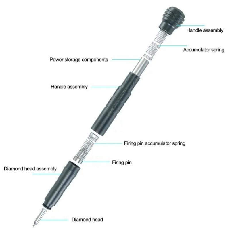 1pcs Adjustable Mobile Phone Glass Back Cover Removal Tool Demolition Pen Diamond Tip for iPhone Glass Repair Break Tool