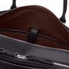 P.I.D. 2-Way, 2-Layer Leather Briefcase PAY102 with Shoulder Strap, Water Grain Contour