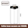Coffee Bean Storage Kitchen Mini Glass Bottles Manual Vacuum Pumping Moisture-proof Transparent Vacuum Seal Container Jars Home