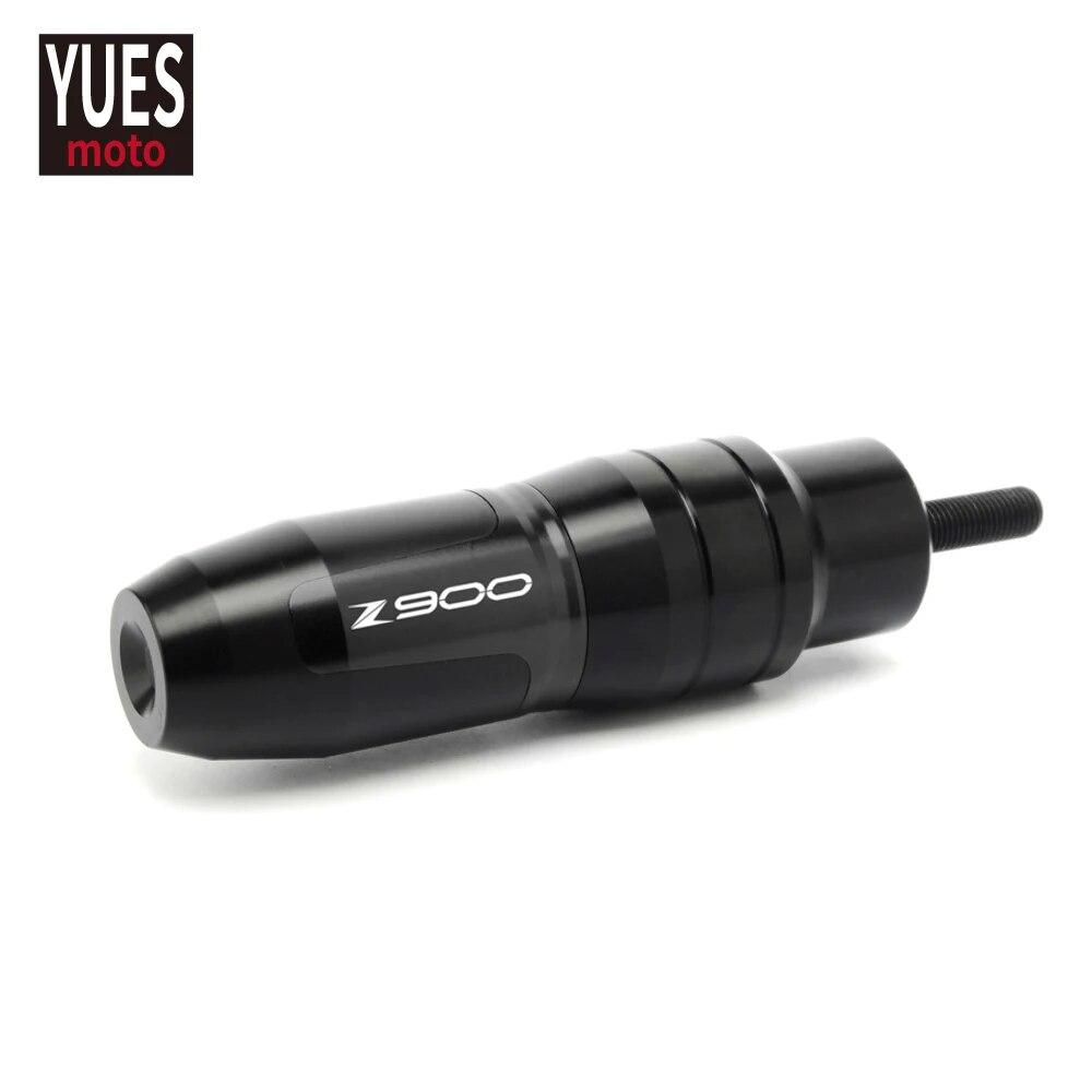 Akcesoria motocyklowe Aluminiowe osłony silnika CNC Slidery wydechu Ochraniacz przed upadkiem Z logo Do Kawasaki Z900 2012-