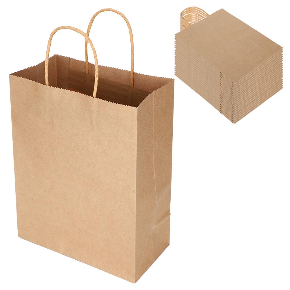 EcoFriendly Portable Kraft Paper Bag Shop Clothes Packaging Gift Bag (M 21 X 11 X 27.5cm)