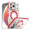 Applicable To IPhone17 Pro Transparent Magnetic Bracket Mobile Phone Case Apple 16 15Pro Max Independent Metal Buttons