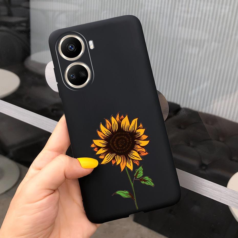 Cute Silicone Case For Huawei Nova 10 SE 2022 Fashion Girl Flower Phone Case For Huawei Nova 10 Pro Nova10 10Pro Soft Back Cover
