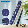 Portable Billiard Pool Stick Case with Zipper Jointed Cue Organizer Protector Bag 1/2 Club Carrying Case Billiards Accessories