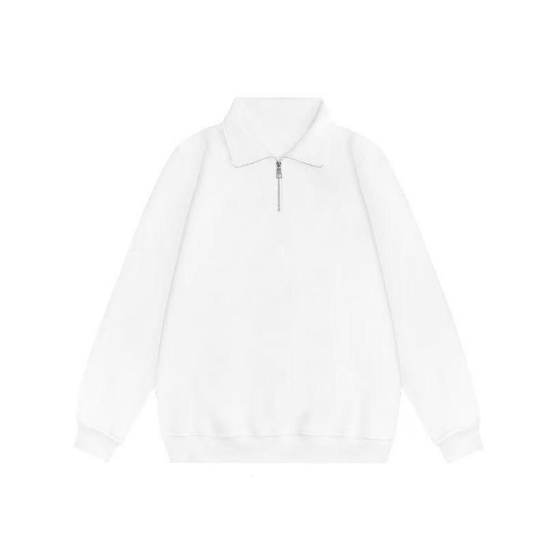 

Унисекс свитшот на молнии до середины, со стойкой, из мягкой уютной ткани, с рубчатой отделкой, повседневный базовый элемент для расслабленного и универсального ношения 4XL белый