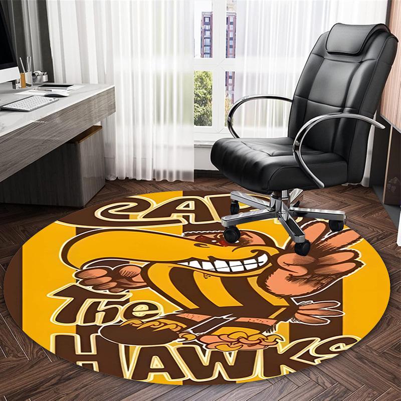 1pc Football Team (21) Print Round Carpet Chair Round Carpet Suitable for Bedroom Living Room Home Decorative Carpet