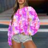 Women's Casual Fashion Printed Long Sleeved Knitted Sportswear Top, Loose Fit Halloween