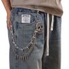 Metal Punk Belt Chain Gothic Tassel Jeans Chain Retro Skull Waist Chain  Male