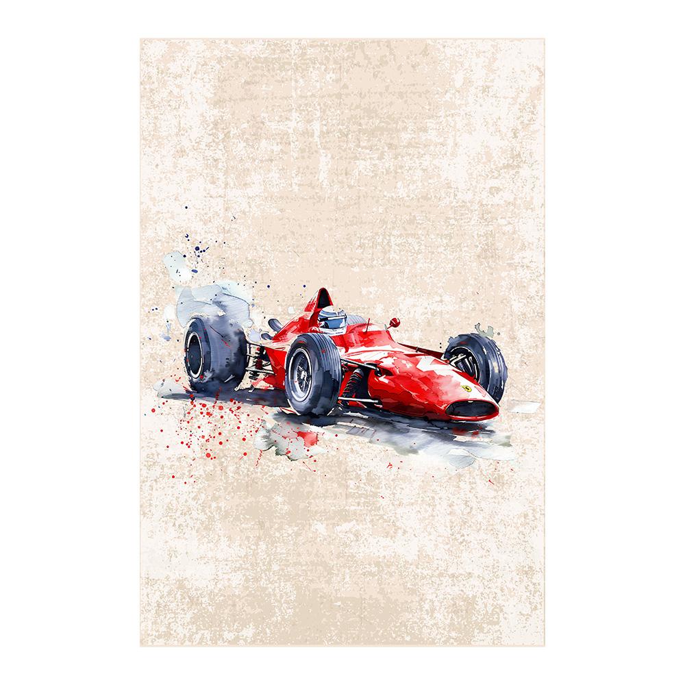Retro F1 Racing Canvas Painting Poster Vintage Racing Car Wall Art Print for Home Decor