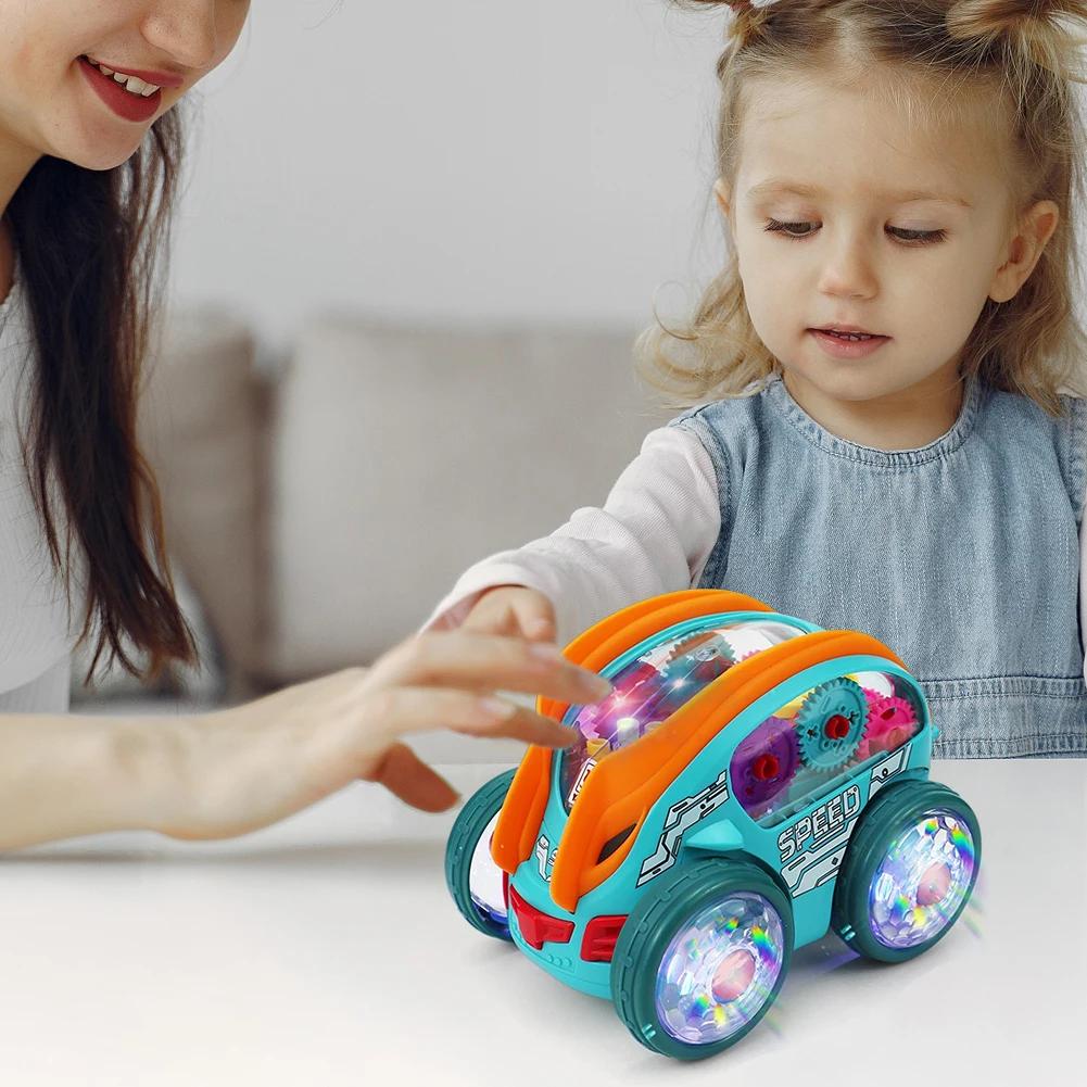 Model Car Electric Universal Stunt Truck Toy 360 Degree Rotating Colorful Light Music Vehicle Kids Birthday Xmas Toys Gifts
