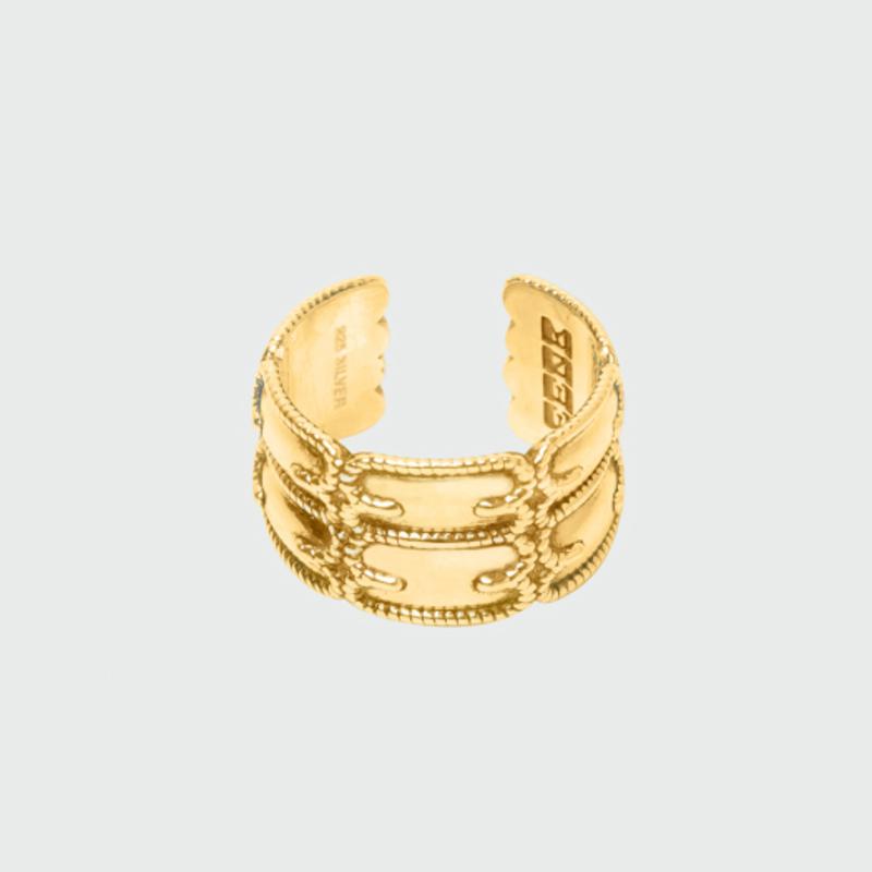 EENK WOLD Double-Band Logo Ring - Gold