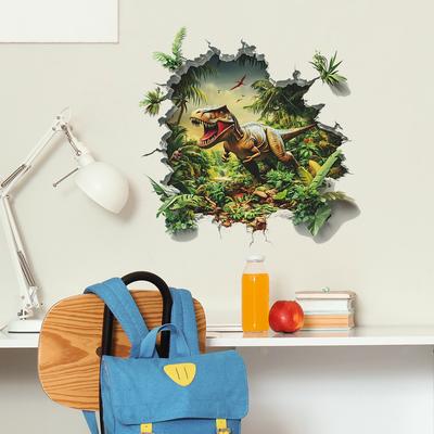 Creative Wall-breaking Dinosaur Bedroom Living Room Entrance Hall Home Background Beautification Wall Stickers