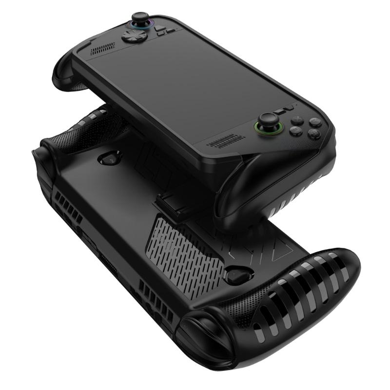 Flexible Silicone Protective Cover With AntiScratch Tempered Glass Film Portable Carrying Case For Video Game Consoles