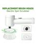 5 Replaceable Brush Heads Electric Spin Scrubber Cordless Spin Scrubber  Electric Cleaning Brush Cleaning Tools