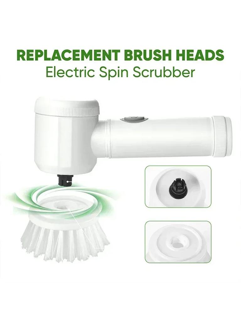 5 Replaceable Brush Heads Electric Spin Scrubber Cordless Spin Scrubber Electric Cleaning Brush Cleaning Tools